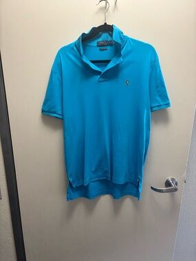 Ralph Lauren Polo Shirt in Vibrant Turquoise Blue with Embroidered Pony